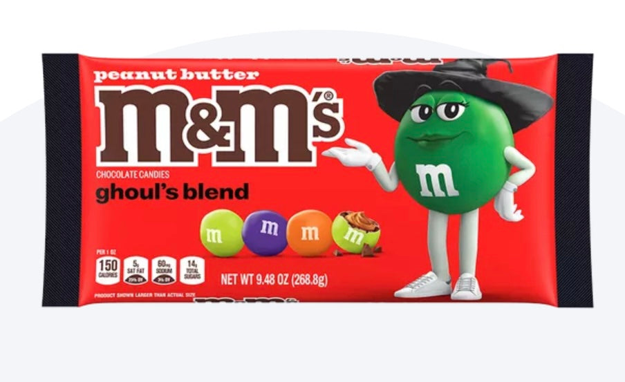 M&M'S Ghoul's Mix Peanut Butter Chocolate Halloween Candy, 9.48oz