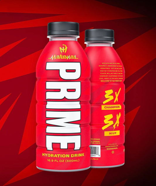 Prime Hydration Patrick Mahomes 500ml In hand