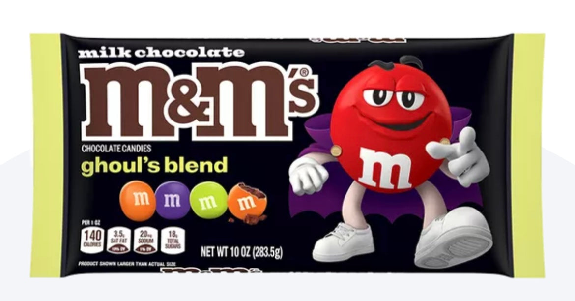 M&M'S Ghoul's Mix Milk Chocolate Halloween Candy, 10oz